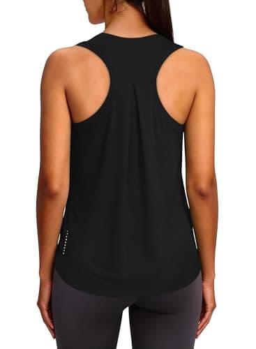 XIEERDUO Womens Workout Tops Fitness Clothing Breathable Sleeveless Activewear Gym Shirts Woman Black XL