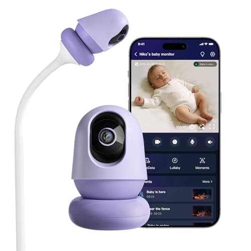 Monai 3K Smart Baby Camera with 8H Portable Battery, Eye-Safe 950nm Night Vision, Secure WiFi Baby Camera Monitor with App, 24/7 Monitoring, 7 Safety Features & AI Assistant, Cry & Covered Face Alert