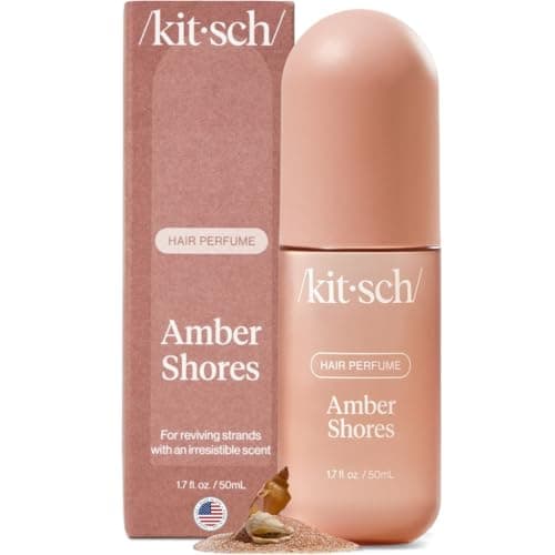 Kitsch Hair Perfume for Women - Amber Shores | Clean, Deodorizing & Patented Odor-Eliminating Technology Hair Spray & Body Mist - Freshen Hair, Body & Pillows - Woody Aquatic Scent - 50mL