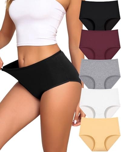 UNDER THE SEA Cotton Underwear Women High Waisted Full Coverage Soft Ladies Briefs Pajamas Outfits Gift Sale Deals Breathable