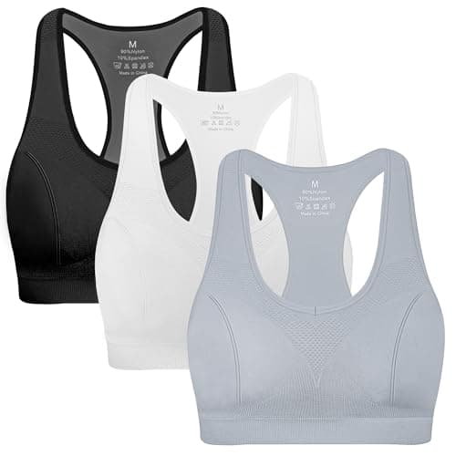 Women Racerback Sports Bras - High Impact Workout Gym Activewear Bra