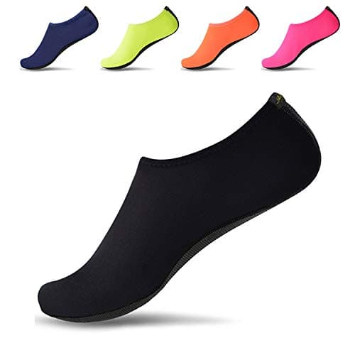 JACKSHIBO Water Shoes for Women Men Swim Shoes Water Socks for Cruise Essentials Swimming Aqua Beach Pool Yoga Surf