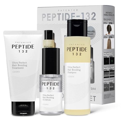 COSRX PEPTIDE 132 Hair Care Kit - Bonding Shampoo, Treatment & Oil Serum, Bond Repair Treatment Hair Gift Set for Damaged, Dry Hair, Scalp Treatment for Dandruff, Dry & Itchy Scalp
