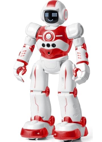 EduCuties Robot Toys for Kids,Programmable Remote Control Smart Walking Dancing Robot Toy with Gesture & Sensing for Age 4 5 6 7 8 9 10 Year Old Boys Girls for Birthday Present,Red