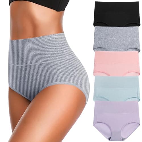 JojoQueen Women's Underwear Supersoft Womens Underwear Cotton High Waist Soft Breathable Stretchy Briefs Comfortable Panties for Ladies