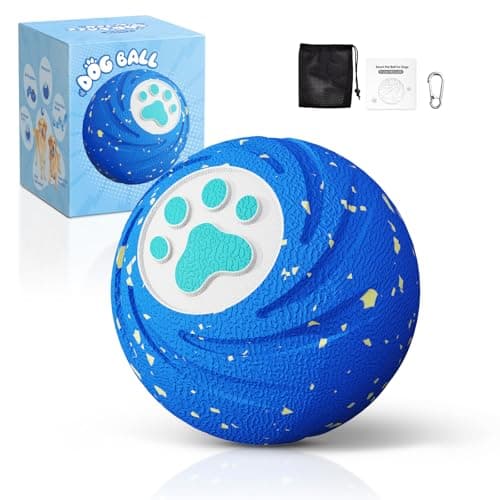 Lovkid Smart Interactive Dog Toys – Vibrating & Rolling Chew-Resistant E-TPU Dog Ball for Aggressive Chewers, USB-C Rechargeable and Waterproof, Keep Dogs Busy and Entertained(Blue)