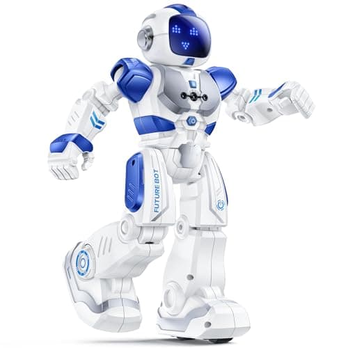 Ruko 6088 Programmable Robot with Gesture Cotrol, Remote Control & APP Control, Rechargeable Robots Toys for Boys and Girls, Interactive LED Faces, Q&A Games, Gift for Kids 3–6, Blue