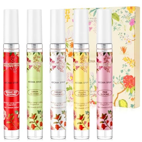 ZKONLY Perfume for Women, 5 Pack10ml Perfumes Samples Set, Mini Travel Size Fragrance Set, Long Lasting Floral Parfum, Hair & Body Perfume Spray, Christmas Mothers Day Gifts for Woman