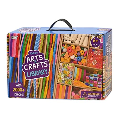 Darnassus 2000+ Craft Kit Library, Crafts Vault Supplies, Arts & Crafts Kit, Crafting Set Kits, Science Kits & Toys, Creative Set, Mega Art & Craft Materials Kit Box for Kids Ages 6-12 Gift