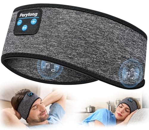 Perytong Sleep Headphones Bluetooth 5.4 Headband, Sports Wireless Earphones Sweat Resistant Earbuds Sleeping Headphone with Ultra-Thin HD Stereo Speaker for Workout Running Cool Gadgets Unique Gifts