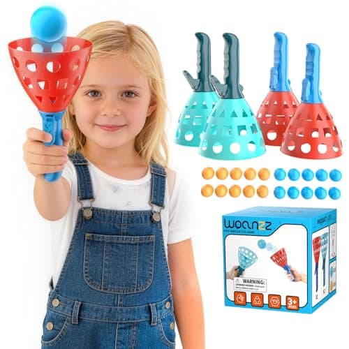 WOANZZ Pop Pass Catch Ball Game - Outdoor & Indoor Sport Toy for Kids Ages 3-5-7 4-8-12 Toss & Catch Game Set Pool Beach Lawn for Boys Girls Family Friends Yard Party Fun