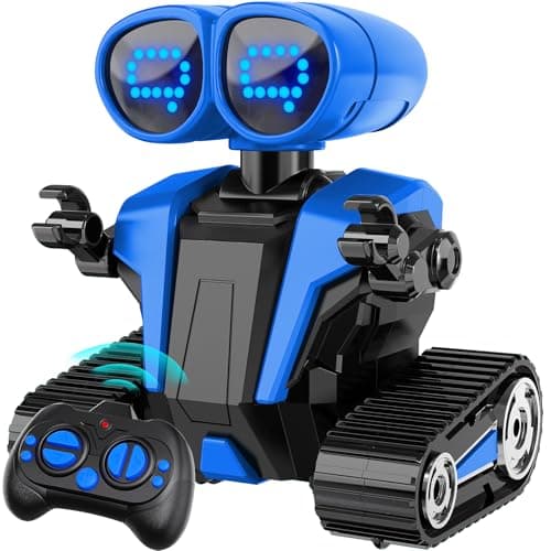 MindPal Robot Toys for Boys Girls with Auto-Demonstration Robots for Kids Remote Control Kids Robot Rechargeable with LED Eyes Smart Robot Age 3 Years and Up - Blue