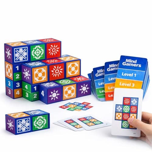 Puzzle Matching Games, Block Puzzle Games, Visual Recognition Matching Board Game, Family Night Board Game to Develop Kids Problem Solving Skills (Style A)