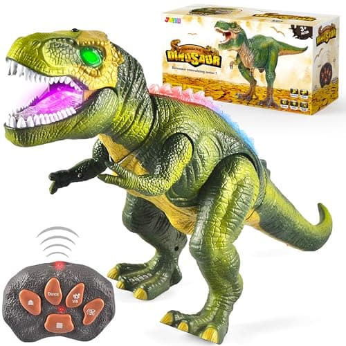 JOYIN Robot Dinosaur Toy for Kids Boys 3+ Big T.rex with Light and Realistic Roaring Sound, Remote Control Walking & Dancing Dinosaur, Electronic Toy for Kid, Birthday Gift for Kids Boys Girls